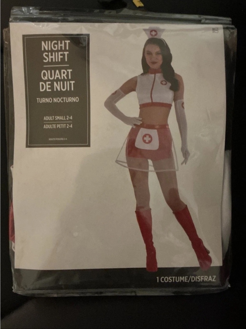 Night Shift Sexy Nurse Adult Small 2-4 Halloween Costume Cosplay- No Gloves